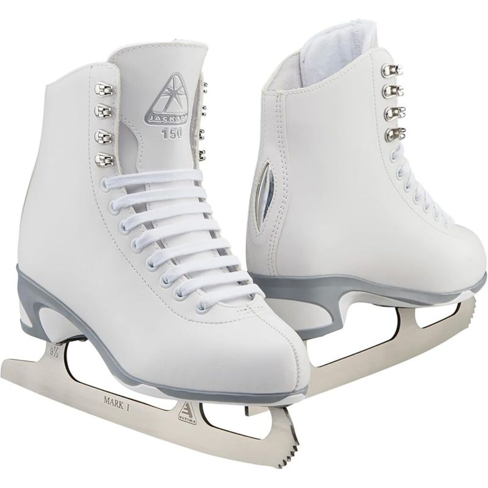 Jackson Ultima Women's Finesse Figure Ice Skates w/ Mark I Blade - White, Size 5